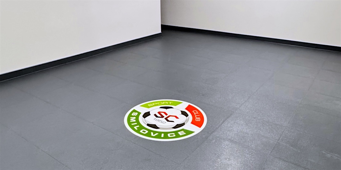 Grafitová modulární podlaha v šatnách sportovního klubu SC Smilovice