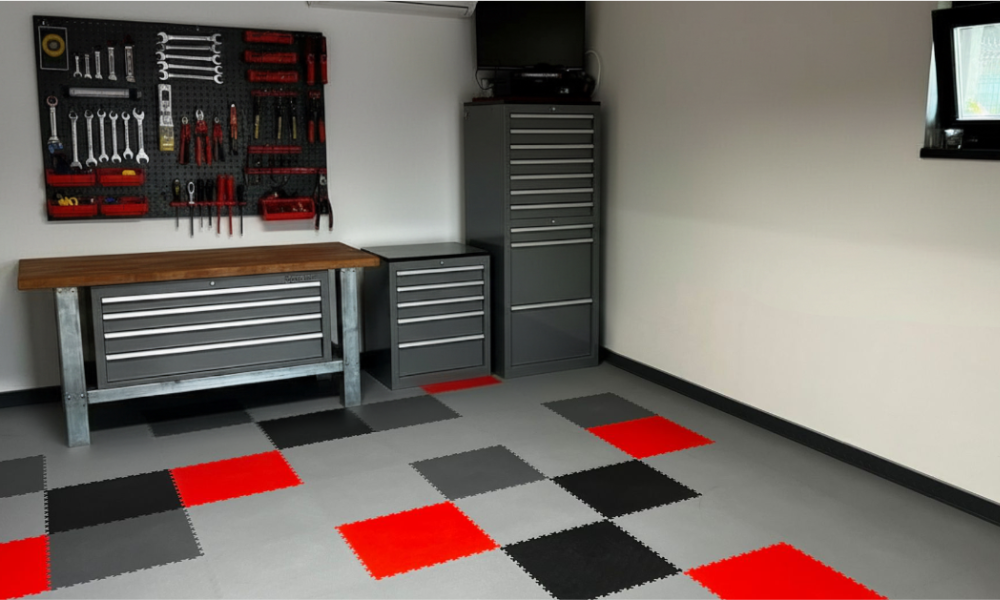 Ukázka podlahy v garáži