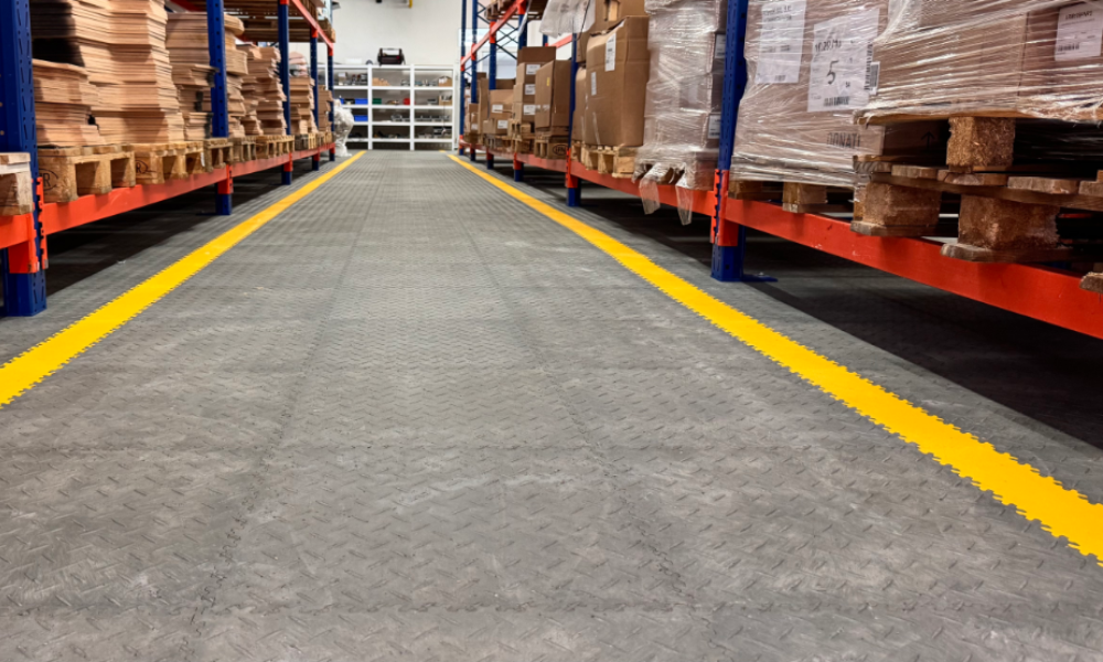 Ukázka podlahy v garáži