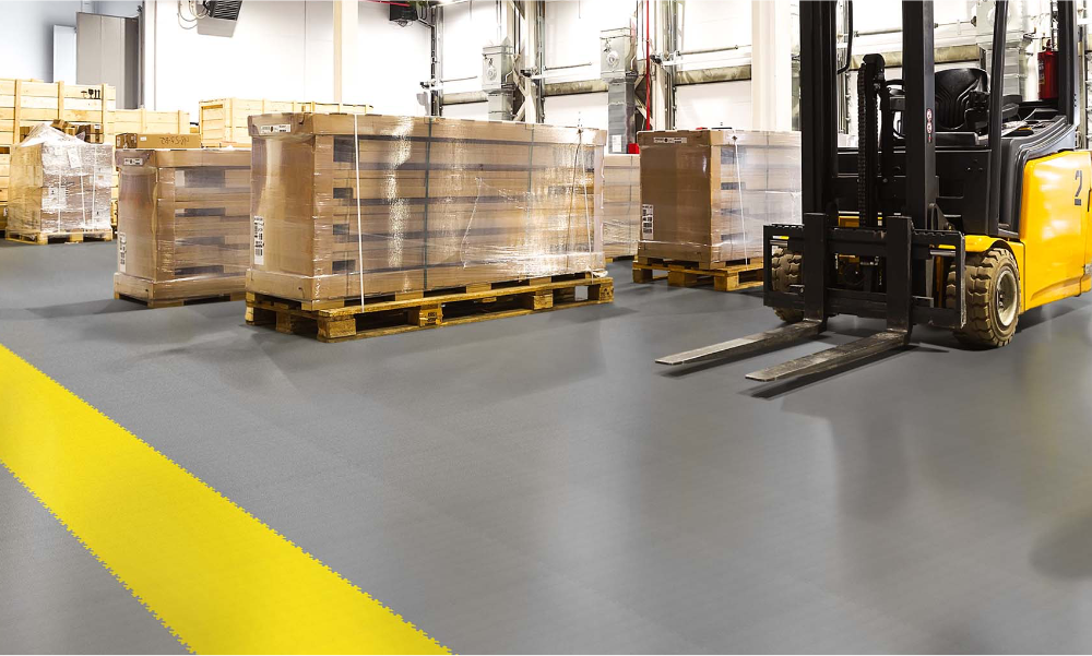 Ukázka podlahy v garáži